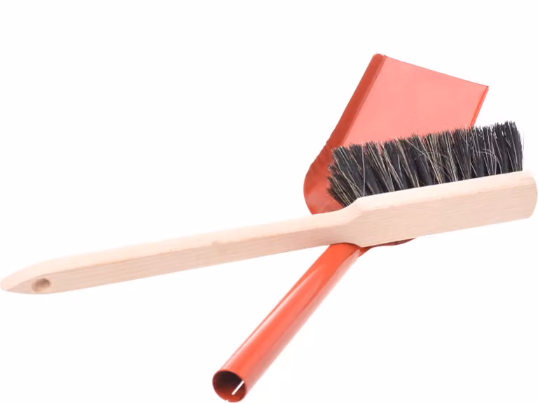 Aqbau Paletta in metallo - paletta per pulire e spazzare - paletta per carbone (rosso)