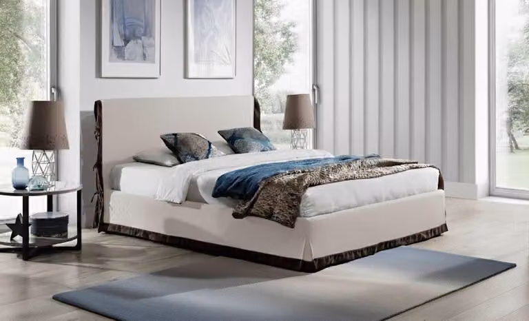 Polsterbett Betten Bett Polster Leder Designer Hotel Doppel Luxus Landhaus