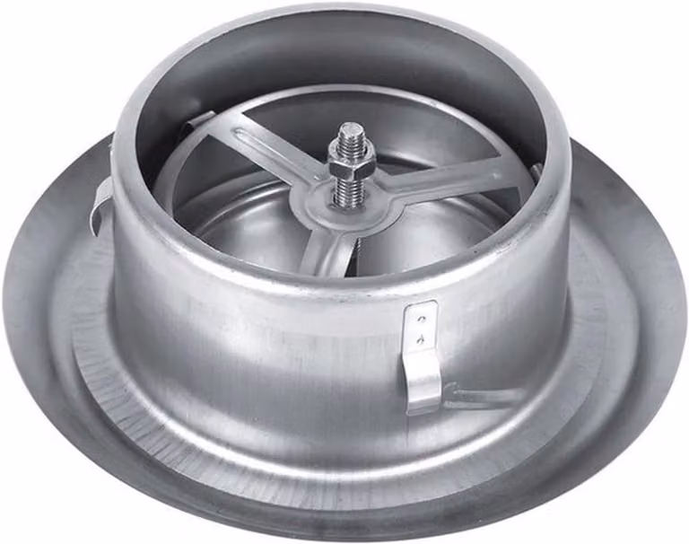 Griglie di ventilazione regolabili a forma circolare, realizzate in acciaio inossidabile, per una circolazione ottimale dell'aria in casa (100 mm)