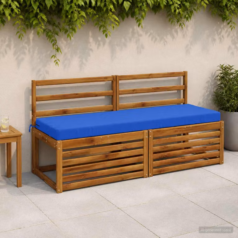 Cuscino per panchina vidaXL SOEST blu reale in poliestere con rivestimento rimovibile e resistenza ai raggi UV