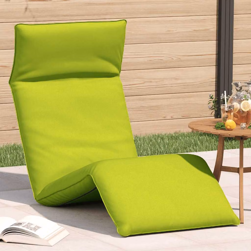 vidaXL Lettino Pieghevole Verde in Tessuto Oxford con Struttura in Acciaio L: 175 cm, P: 54 cm, H: 8,5 cm