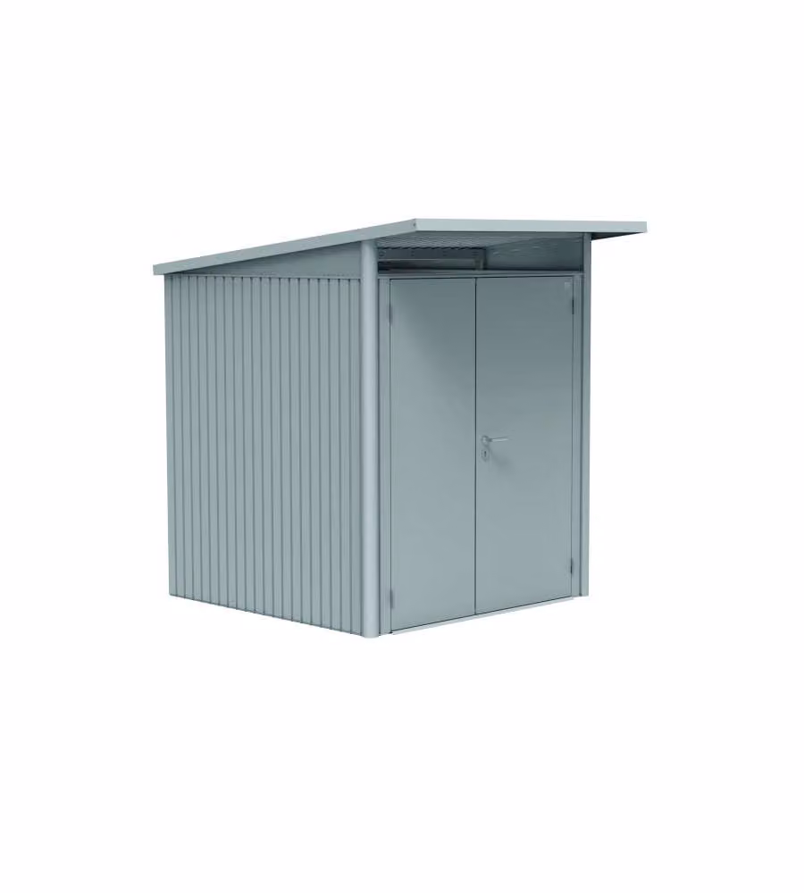 Casetta AvantGarde Misura A1 argento metallizzato con porta a due battenti stretta