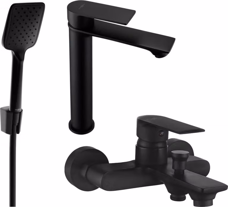 Mexen Royo R62 set da bagno, nero - 72213R62-70