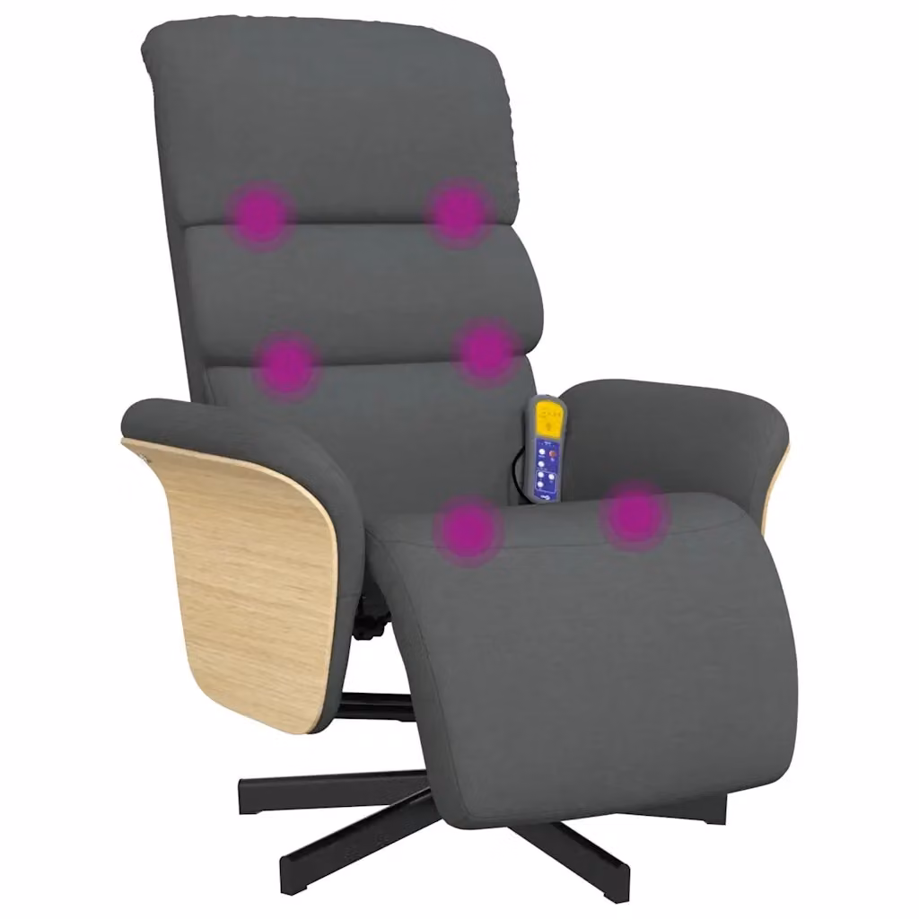 Poltrona Reclinabile Relax vidaXL Grigia con Rivestimento in Tessuto e Struttura in Metallo e MDF – 2