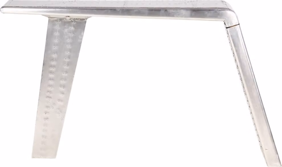 Scrivania Aviator Argento 112x50x76 cm Metallo