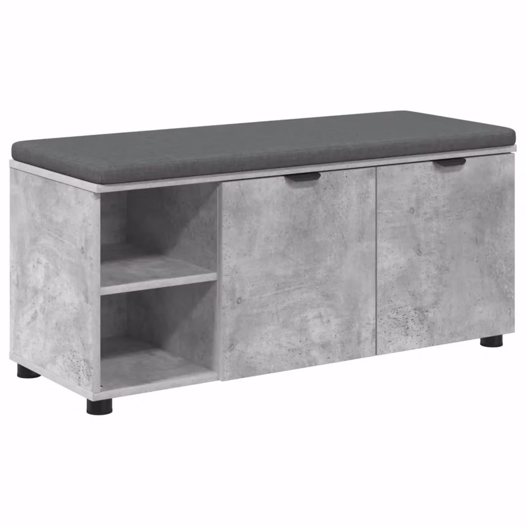 Panca per ingresso con scarpiera vidaXL, colore grigio, L 100 x P 38 x H 46 cm – 2