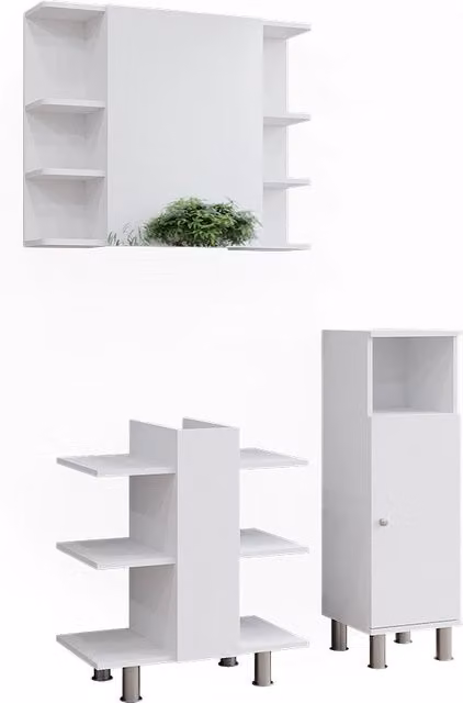 Set mobili bagno Fynn Bianco 3 pezzi Vicco