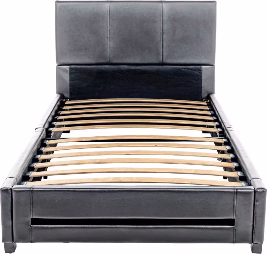 Home Deluxe - Letto a LED Asteroid - Grigio scuro, 90 x 200 cm - Con rete a doghe I Letto imbottito Letto di design con illuminazione