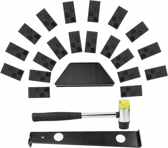 Kit di posa per pavimenti in laminato con martello e distanziatori