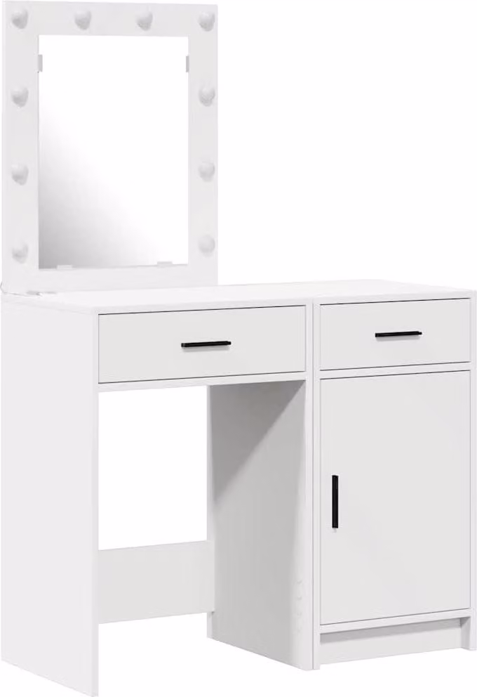 Tavolo da Trucco con cassetto 2 pcs Bianco 50 x 41 x 135 cm