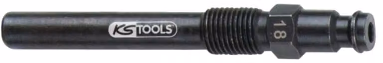 KS TOOLS Adattatore per candelette M10x1.0 con filettatura esterna lunga 75 mm - 150.3678