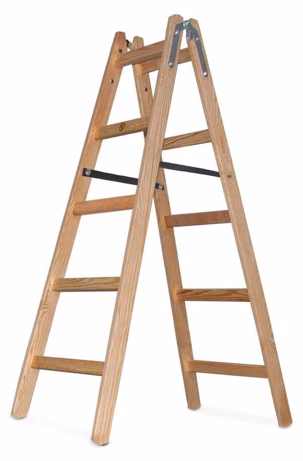 Scala Strend Pro, PROFI, a pioli in legno, 5 gradini, 1,53 m, max. 150 kg