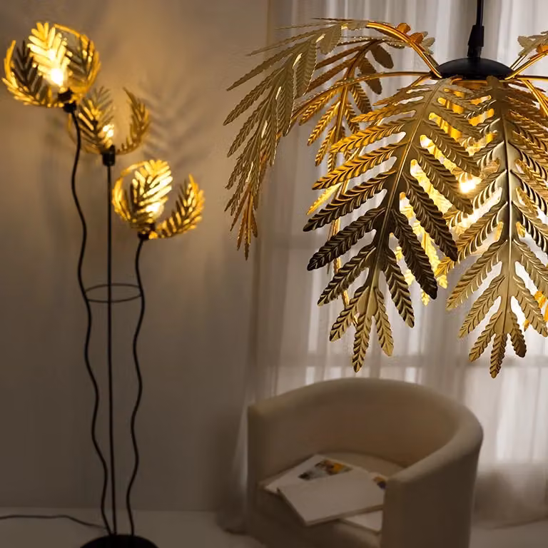 Lampada a sospensione Dubai ONLI in metallo oro e nero con attacco E27 per LED – 2