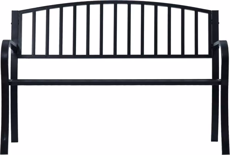 Panca da Giardino Nera 120 cm Acciaio