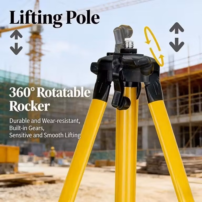Treppiede per livella laser e laser a croce, altezza regolabile 36–106 cm, stabile e multifunzione