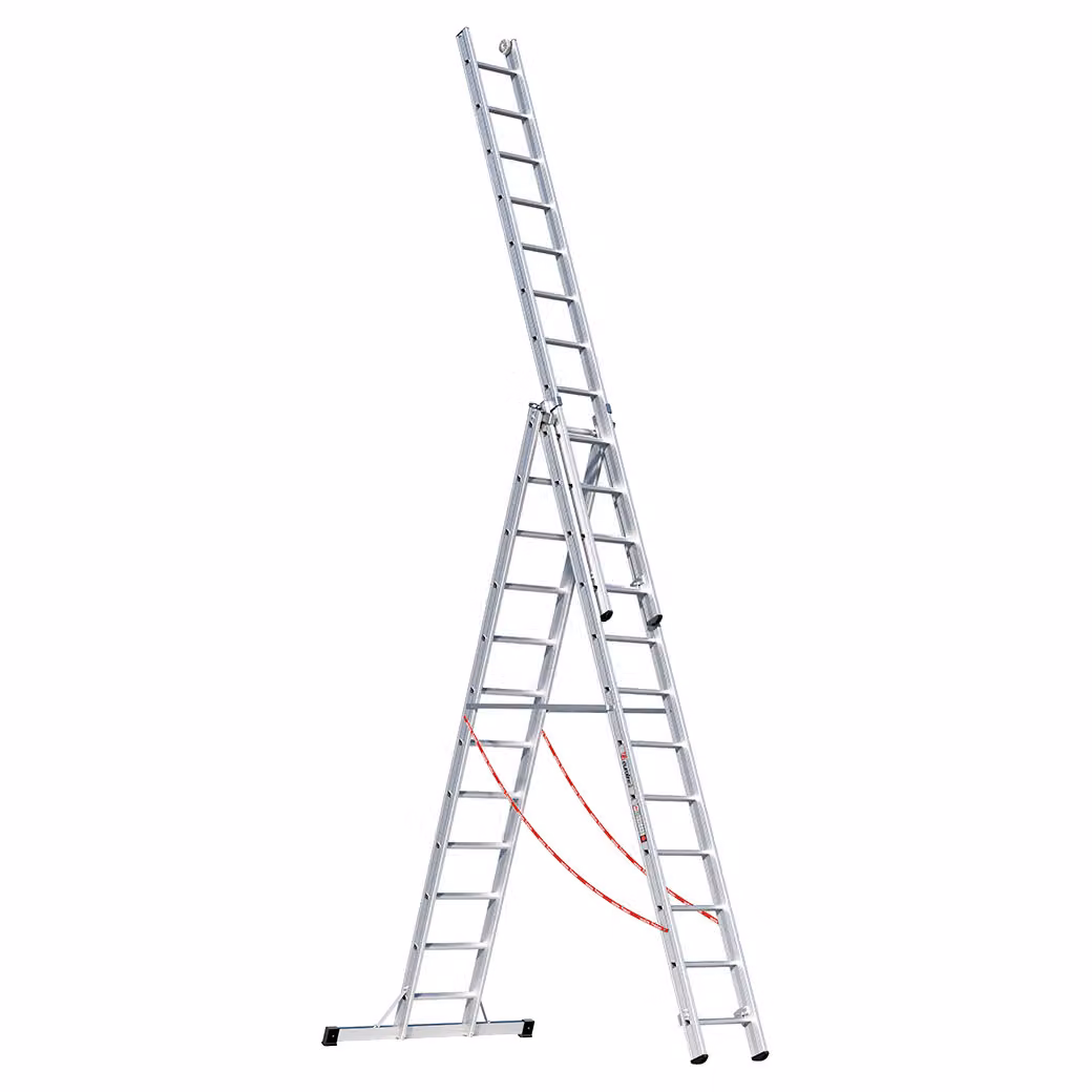 Scala multiuso in alluminio, a 3 sezioni con 3x12 pioli 3076112