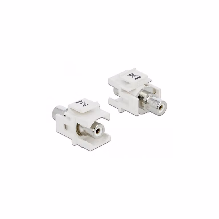 Delock Keystone Modul Cinch Buchse > Cinch Buchse weiß/weiß