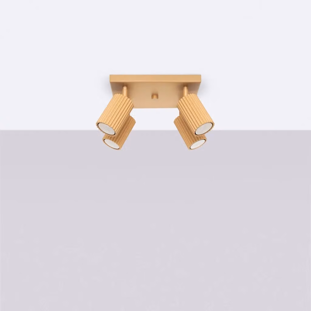 Lampada da soffitto KARBON di Sollux Lighting, colore oro, regolabile e con tecnologia LED GU10 – 2