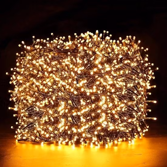 Illuminazione di Natale 2000 LED Cavi di luce esterni 50M 8 modalità IP44 Impermeabile A LED Fairy Lights - Sala da pranzo Albero di Natale Balcone Giardino Terrazza Festa