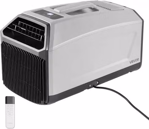 VEVOR Condizionatore Portatile da Campeggio 3340 BTU, Climatizzatore per Tenda e Camper, con Telecomando, Controllo Touch e Tubo Flessibile, Temperatura Regolabile 16-32℃, Portata d’Aria 150 m³/h