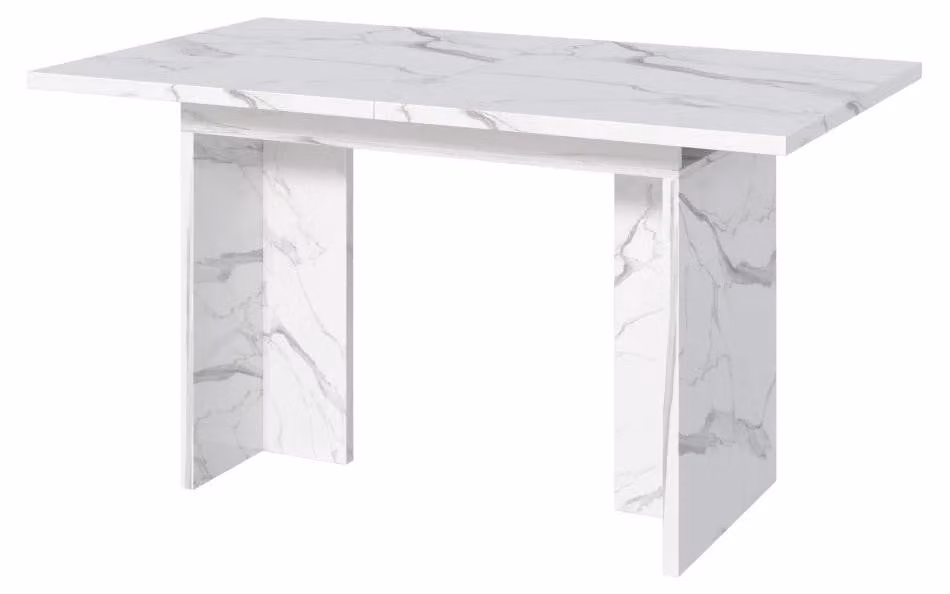 Tavolo da pranzo, stile tradizionale, da montare, marmo bianco