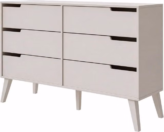 Cassettiera A 6 Cassetti Design Minimal Nordico Ampia Capacità Contenitiva Per Camera Da Letto Corridoio Soggiorno Ingresso 137 X 80 X 40 Cm Cashmere