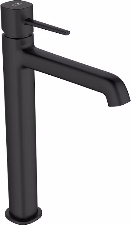 Miscelatore per lavabo verticale design nero