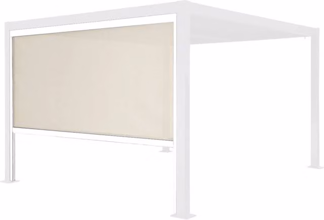tenda laterale avvolgibile alluminio e textilene per pergola, 3m,