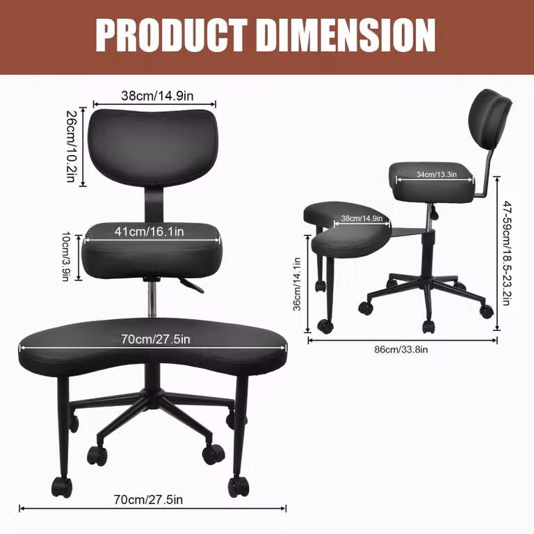 Sedia da meditazione - Pouf - Sedia per lo yoga - Cuscino da meditazione - Altezza regolabile: 47-59 cm