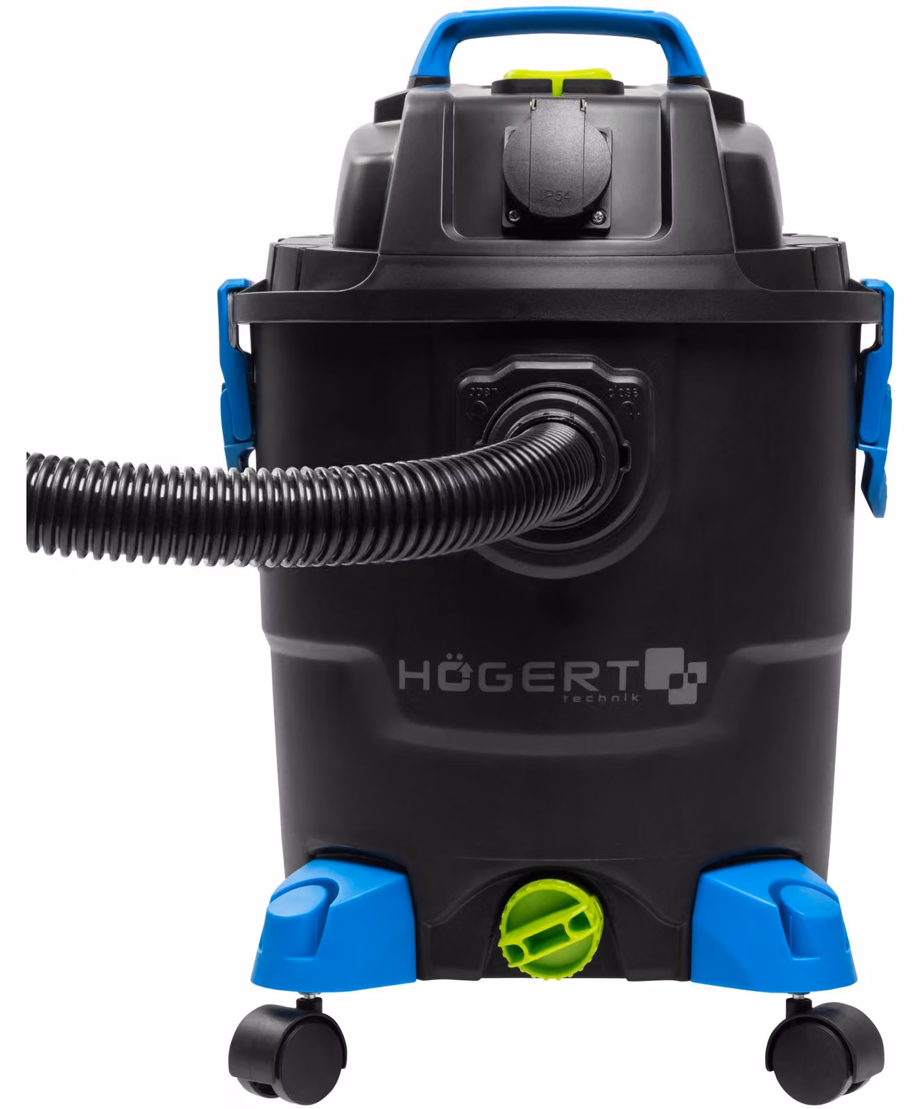 Aspirapolvere a secco e umido da 20 litri - 1200 Watt - Presa di corrente integrata - Mobile e robusto - Aspirapolvere per polveri