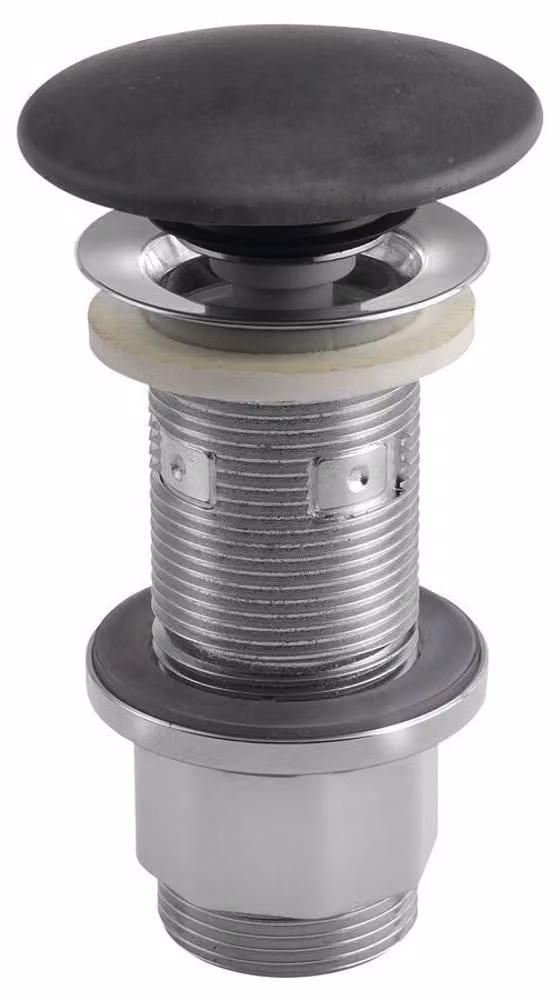 Set di scarico per lavabo 5/4", click-clack, tappo in calcestruzzo, 10-80 mm, antracite opaco