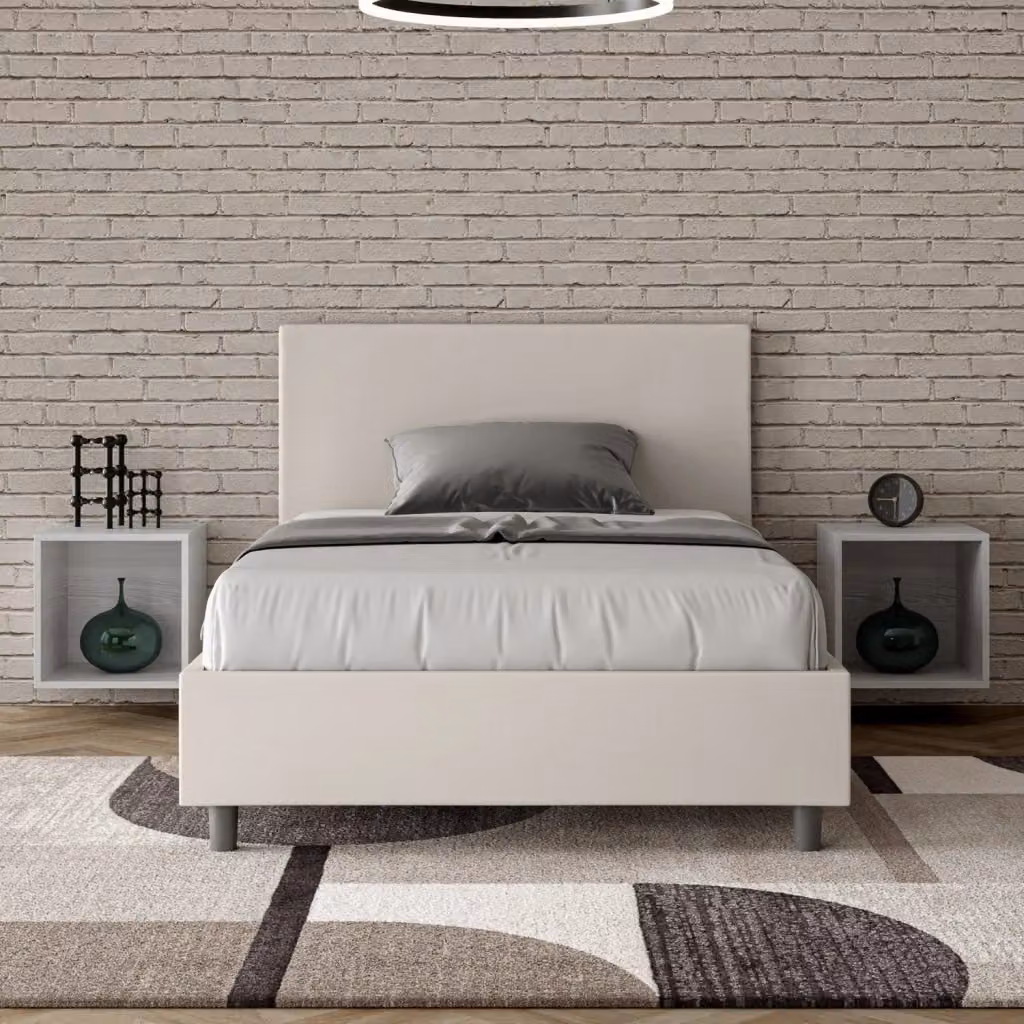 Letto matrimoniale con contenitore a sollevamento Adele GIORDANOSHOP Bianco L/P/H: 120 x 200 x 135 cm – 2