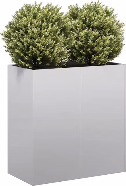 Fioriera-Vaso-Contenitore per Piante 80x40x80 cm in Acciaio Zincato