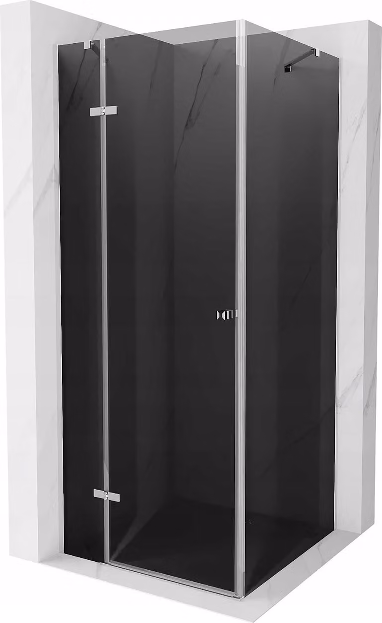 Mexen Roma cabina doccia a battente 70 x 70 cm, grafite, cromo - 854-070-070-01-40