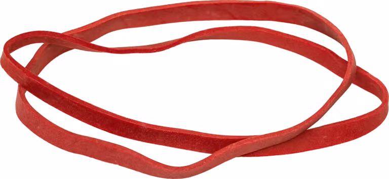 Elastico diametro 80 mm x larghezza 6 mm, rosso 1 kg