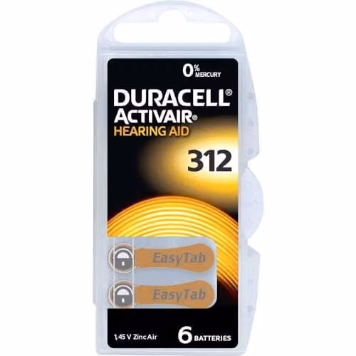 Pila Bottone Hearing Aid       Pz 6 Da312 Duracell