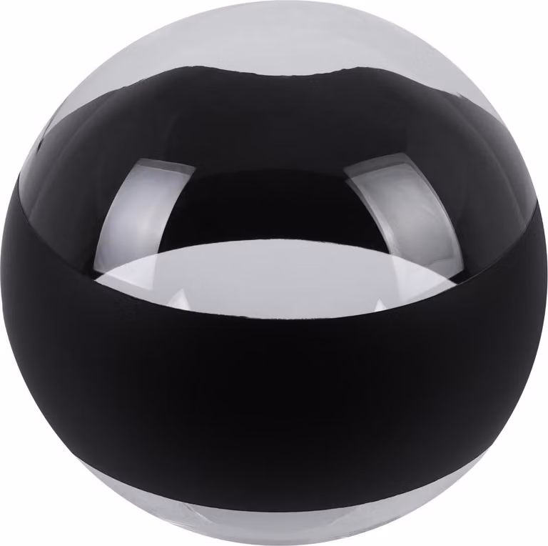 Paralume Toledo trasparente nero sfera 15 cm – paralume moderno in vetro per un'illuminazione elegante