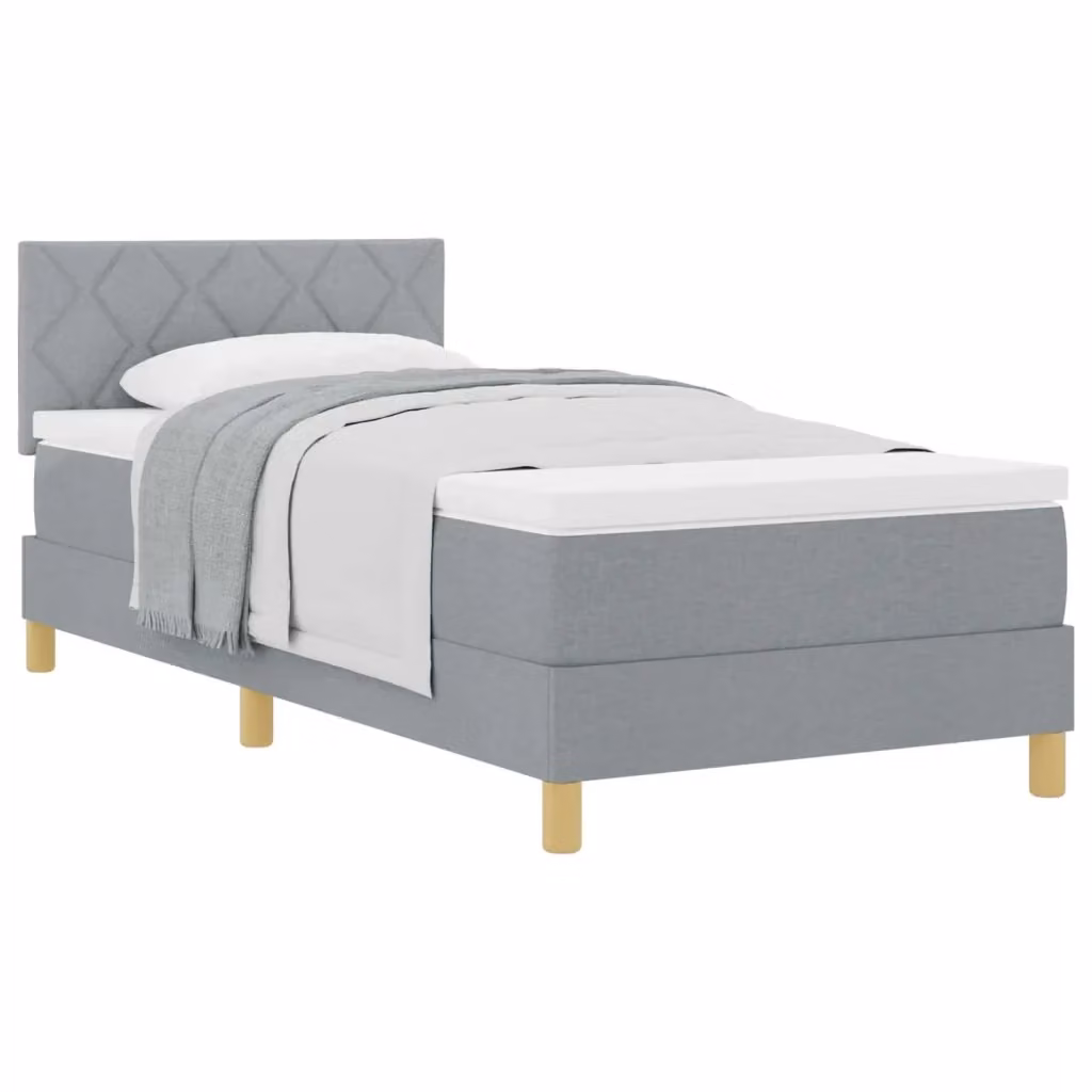 Letto ibrido con cassetti vidaXL in tessuto grigio L: 100 cm, P: 200 cm, H: 203 cm – 2