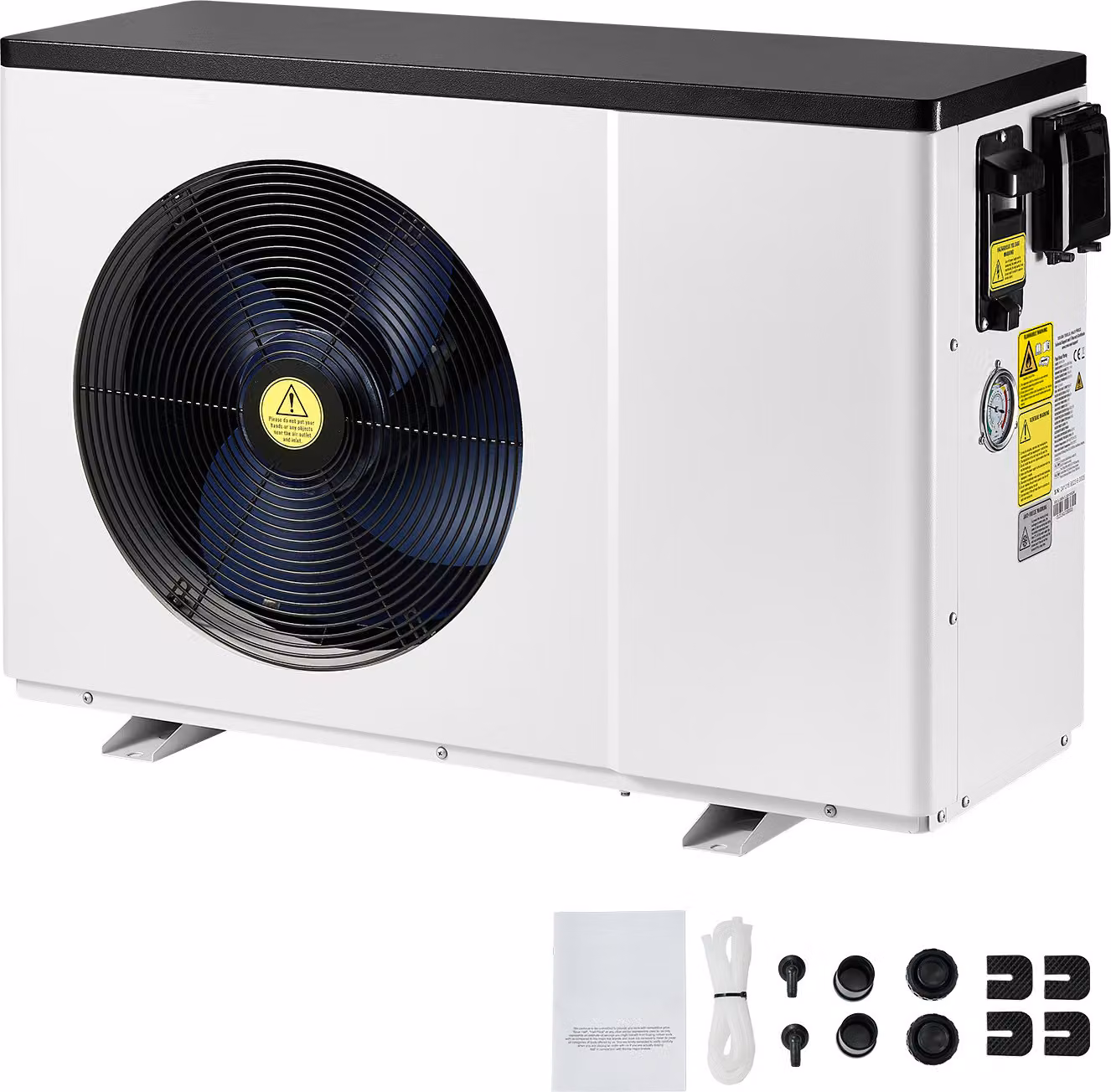 SucceBuy Pompa di calore elettrica per piscine da - 1,48-7,11 kW di potenza, efficiente dal punto di vista energetico per piscine di 15-30 m², riscaldamento e raffreddamento, silenziosa e resistente