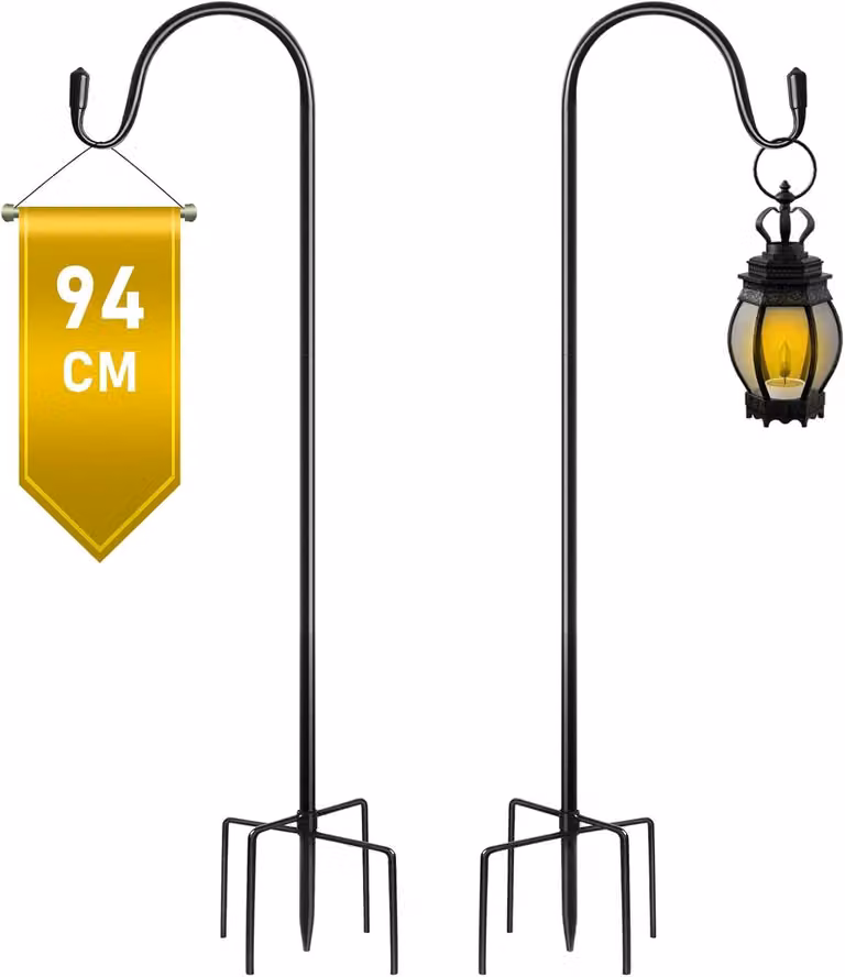 Supporto in metallo regolabile, 94 cm, per illuminazione da giardino