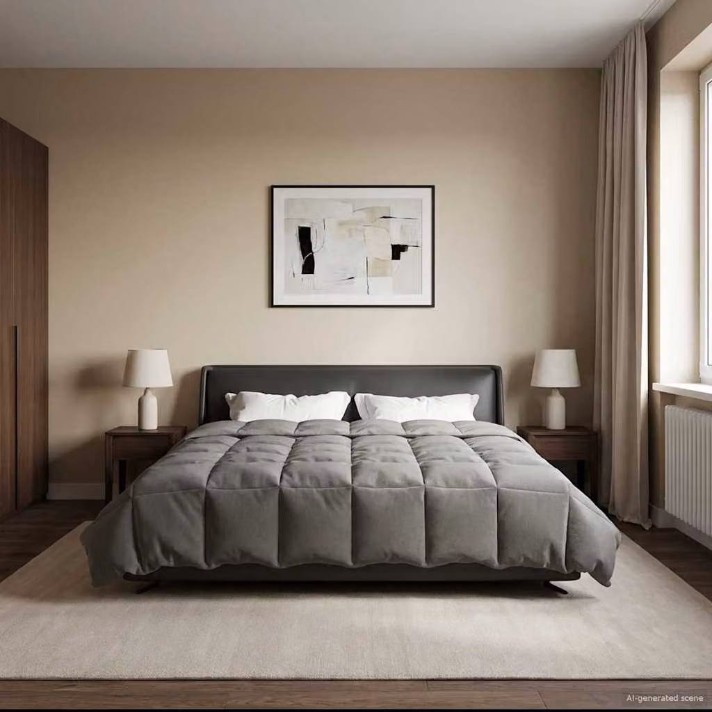 Piumone Completo Annuale 4 Stagioni vidaXL in Microfibra Reversibile e Traspirante, Grigio, L/P: 240 x 220 cm