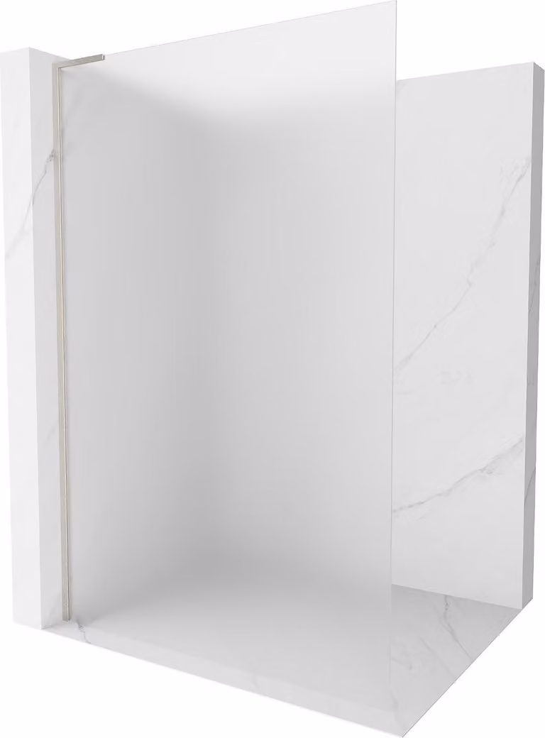 Mexen Kioto L parete doccia Walk-in 70 x 200 cm, brina, nichel spazzolato - 800-070-103-97-30