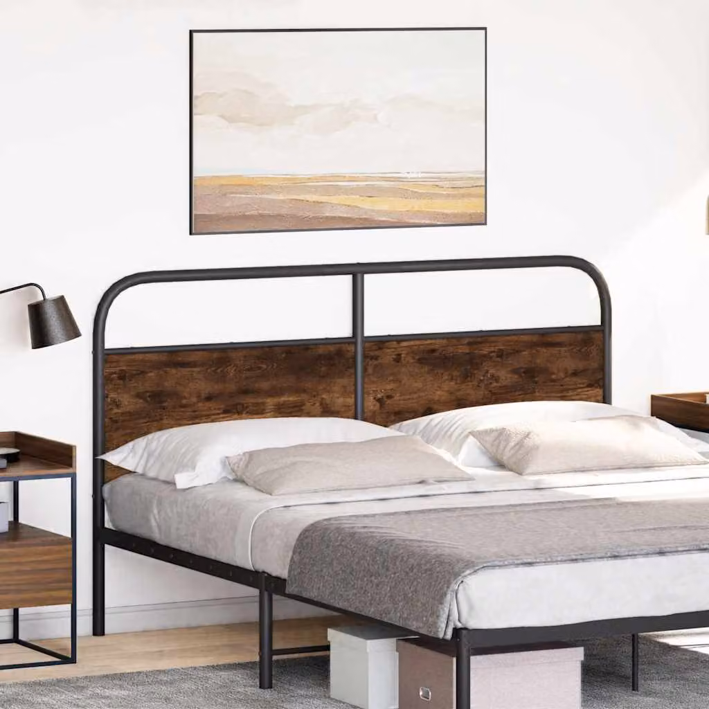vidaXL Testiera di Ricambio Rovere Fumo 160 cm Acciaio
