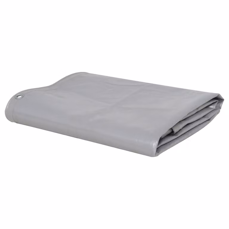 Telo protettivo vidaXL grigio con rivestimento in PVC 4 x 8 m