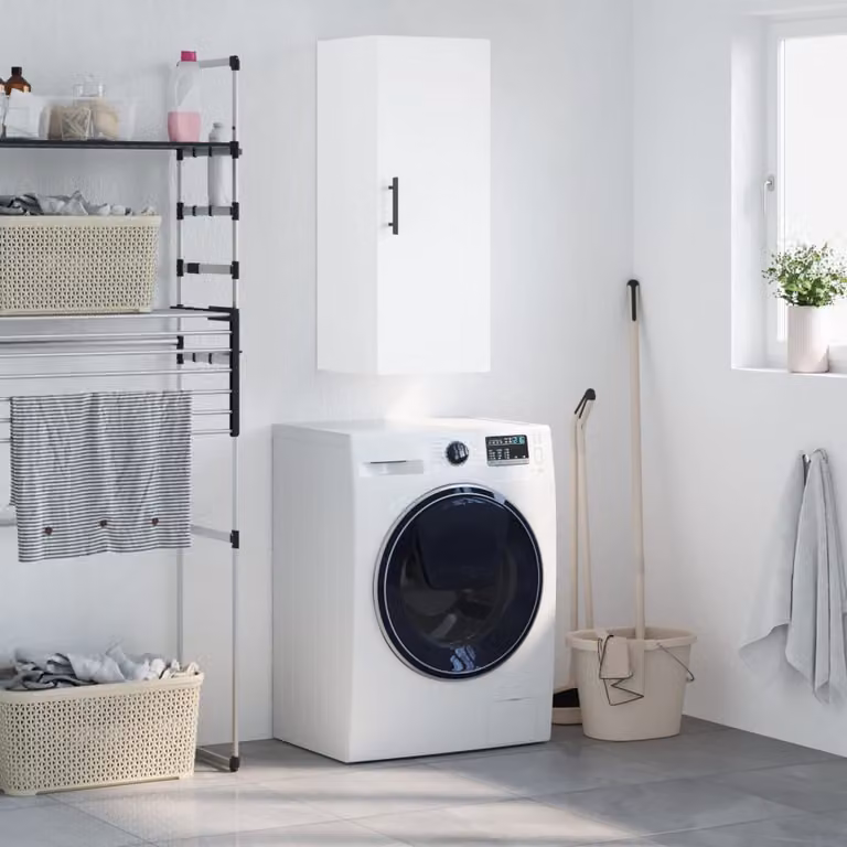 Mobile a parete vidaXL Bianco Moderno con ante a battente L/P/H: 34,5 x 34 x 90 cm