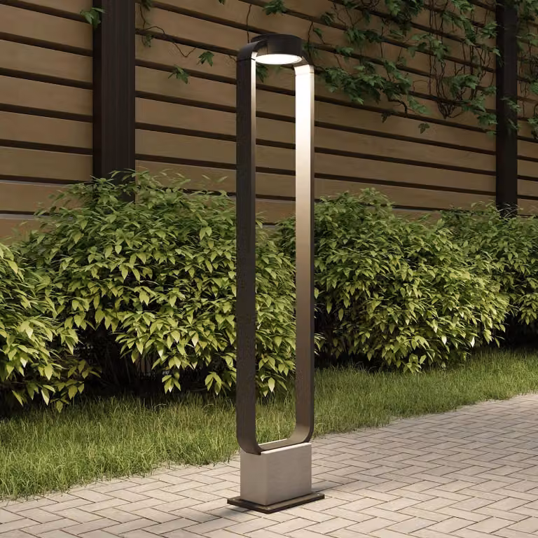 Lampioncino da giardino Belna Lucande, Nero, Alluminio, Moderno, Lampada LED da esterni