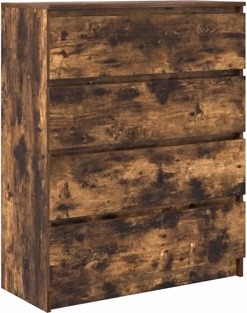Credenza | Madia | Buffet da pranzo | Armadio da pranzo Rovere Fumo 80x35x99 cm in Legno Multistrato