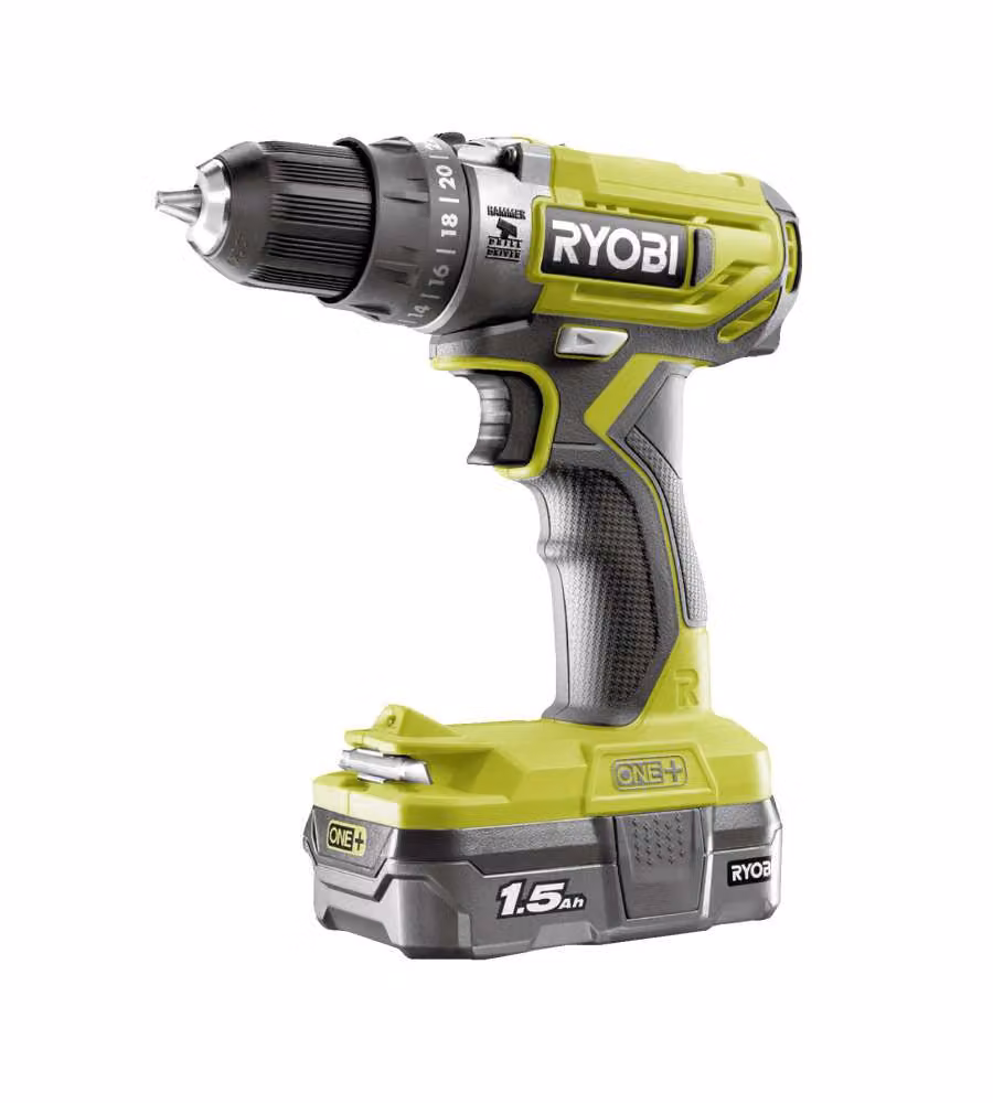 Ryobi Trapano Avvitatore a Percussione 18V con Mandrino 10mm - LED