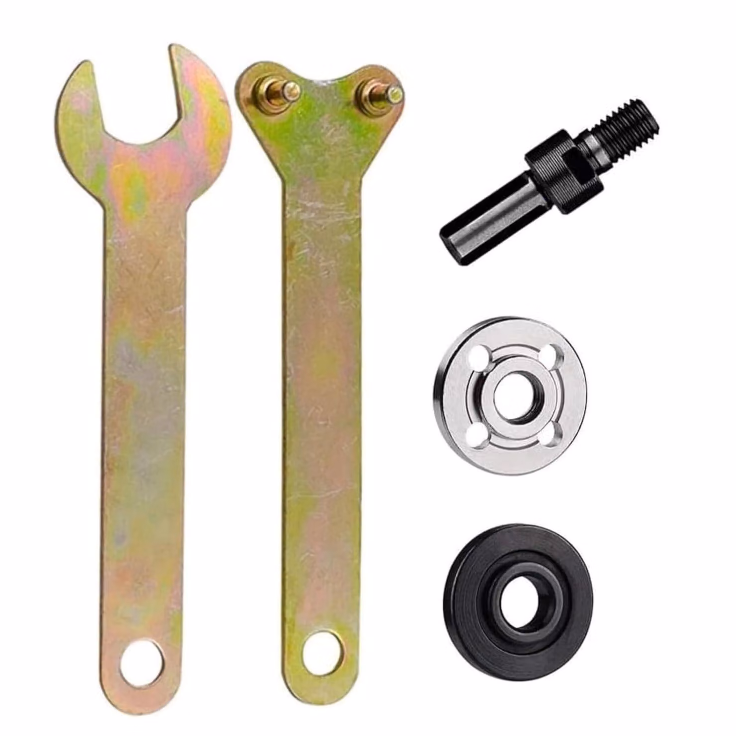 Set adattatori per smerigliatrice angolare, kit di conversione per smerigliatrice angolare con chiave inglese, piastre di pressione e asta adattatrice - GRINDROD