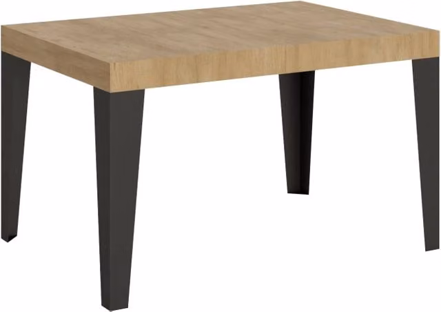Tavolo da pranzo allungabile moderno GIORDANOSHOP in legno e metallo color marrone, L: 130-390 cm, P: 90 cm, H: 77 cm